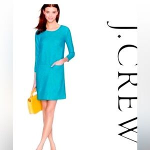 $247  J Crew Jules sheath shift dress. Will fit size 4, 6 and 8. Turquoise/aqua.